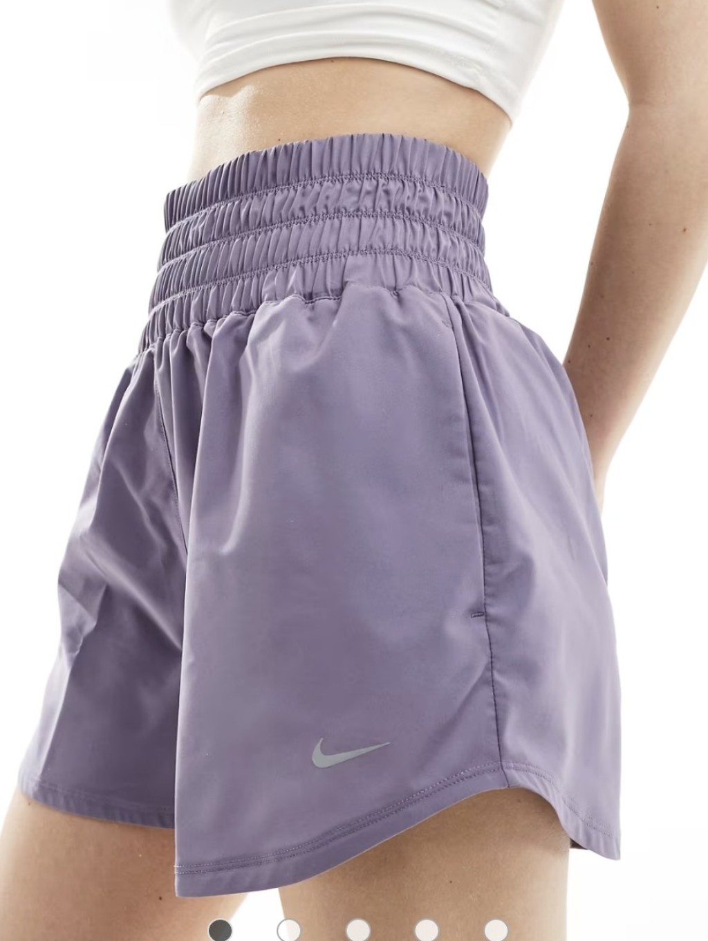 Nike Women's One Dri-Fit Ultra High-Waisted 3" Brief-Lined Shorts - Purple